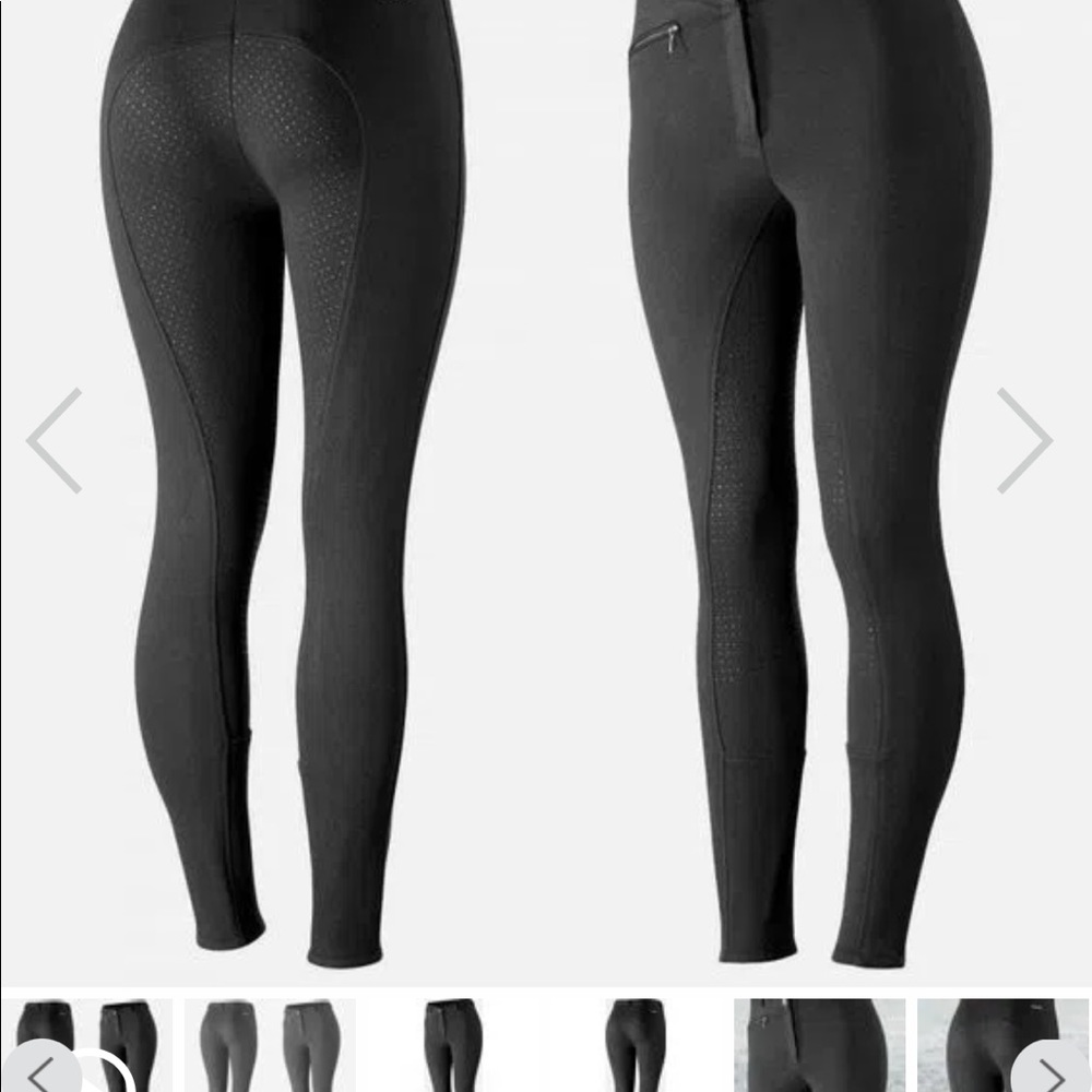 Horze Womens Active Silicone Full Seat Breeches - Black US28